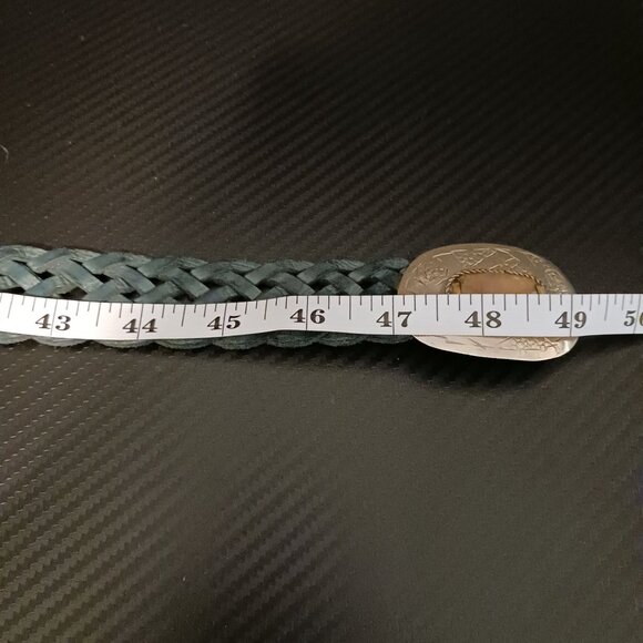 Boho Style Versatile Belt with Unique Buckle Hook Closure Dark Blue/Green Color - Picture 9 of 9